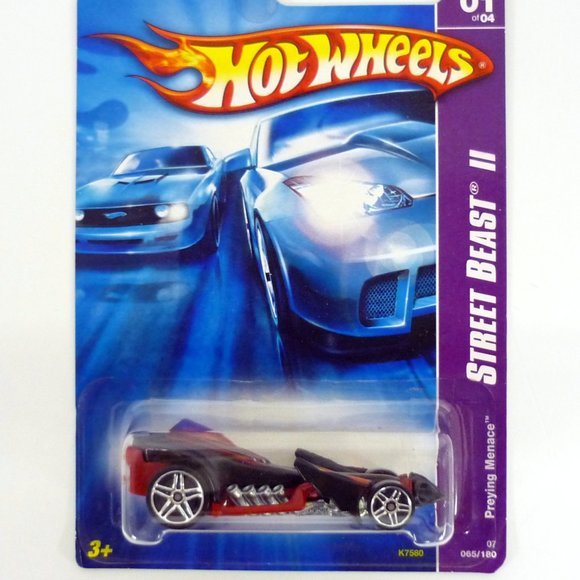 Hot Wheels Preying Menace 065/180 Street Beast #1 of 4 Black Die-Cast Car 2007 - Picture 1 of 1